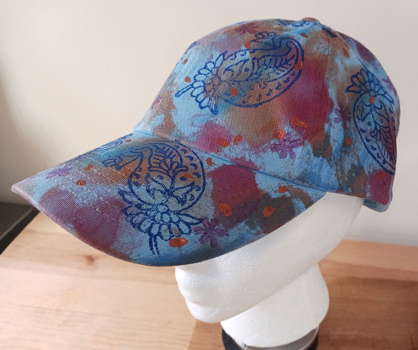 Sponged Paisley Baseball Cap – Yellow Dot Shop