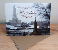 Alexandria Masonic Temple in Snow Cards- 5-pack