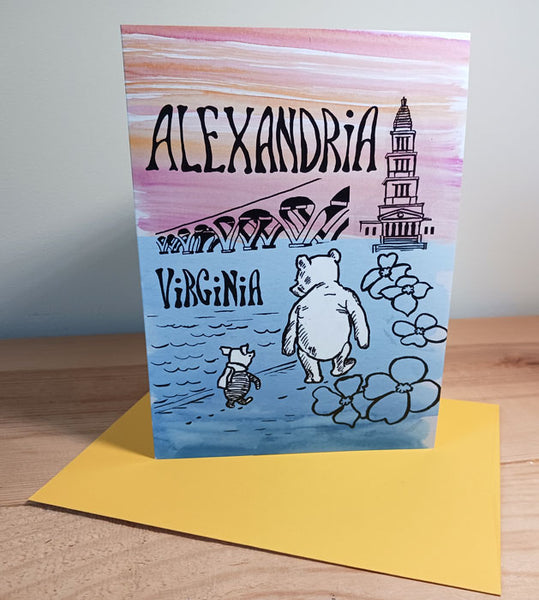 Alexandria Pooh Bear Card