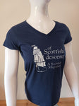 T-shirt - Of Scottish Descent - V-neck, Dark Blue