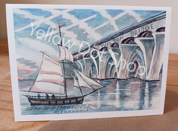 Ship, Wilson Bridge Painting - Alexandria, VA