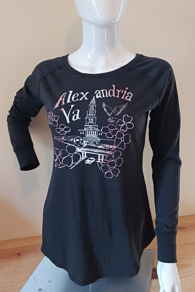 Women's Long Sleeve Tunic with Alexandria Print