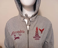 Zipper Hoodie Sweatshirt - Gray - Alexandria Va