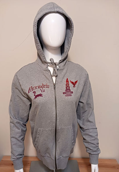 Zipper Hoodie Sweatshirt - Gray - Alexandria Va