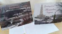 Alexandria Masonic Temple in Snow Cards