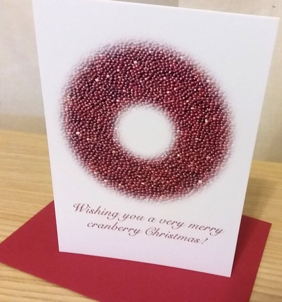 Cranberry Wreath Card