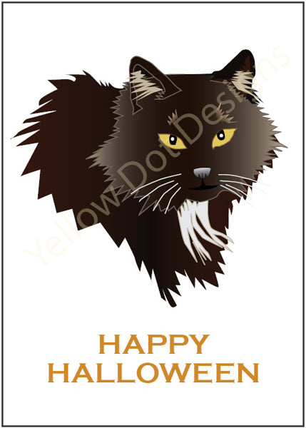 Halloween Card - Black Cat