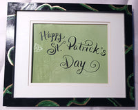 St. Patrick's Day Art- Hand painted Frame
