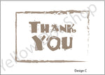 Thank You Note Cards 5-pack