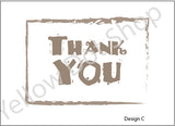 Thank You Note Cards 5-pack