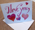 Watercolor Hearts Valentine - 034